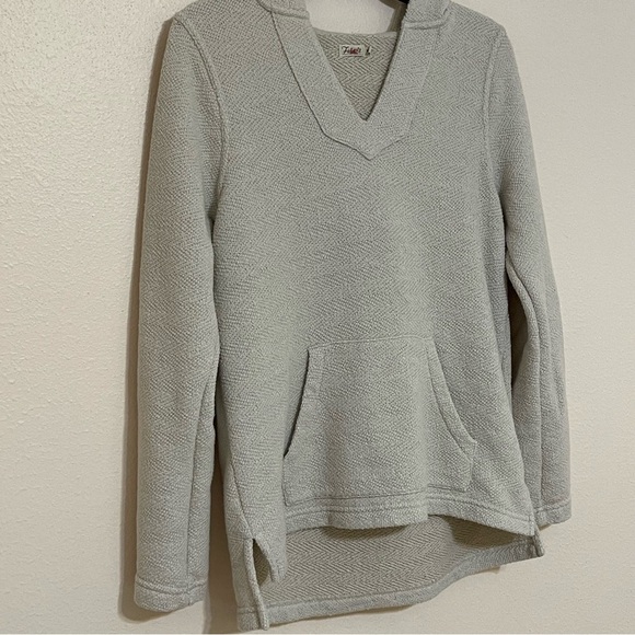 Faherty Whitewater Beach Terry Hoodie Organic Cotton Blend Sweatshirt | Medium - Picture 3 of 12